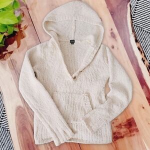 Pre Vintage NEVADA Teddy Fleece Hooded Pullover Pouch Sweater